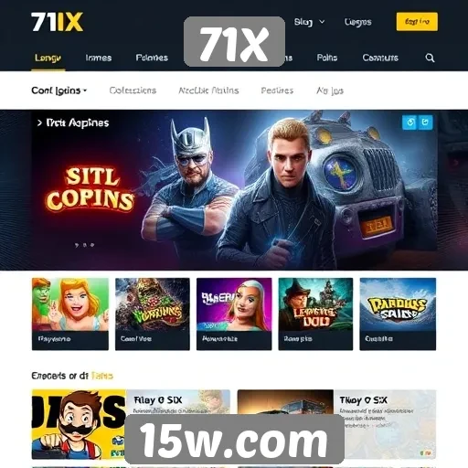 Exploração das principais funcionalidades do site 71X